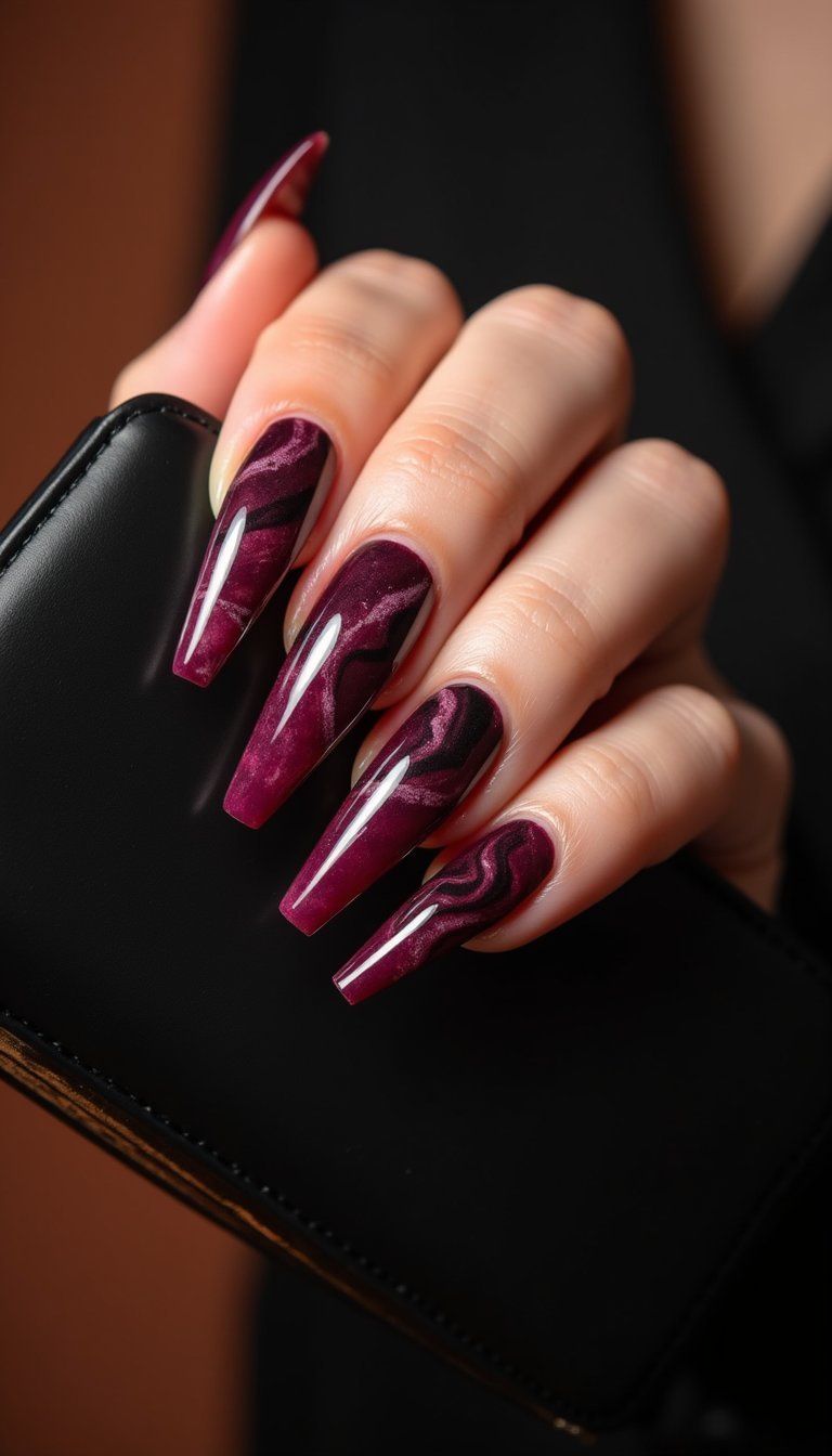Gothic Stiletto Swirls With Negative Space Drama