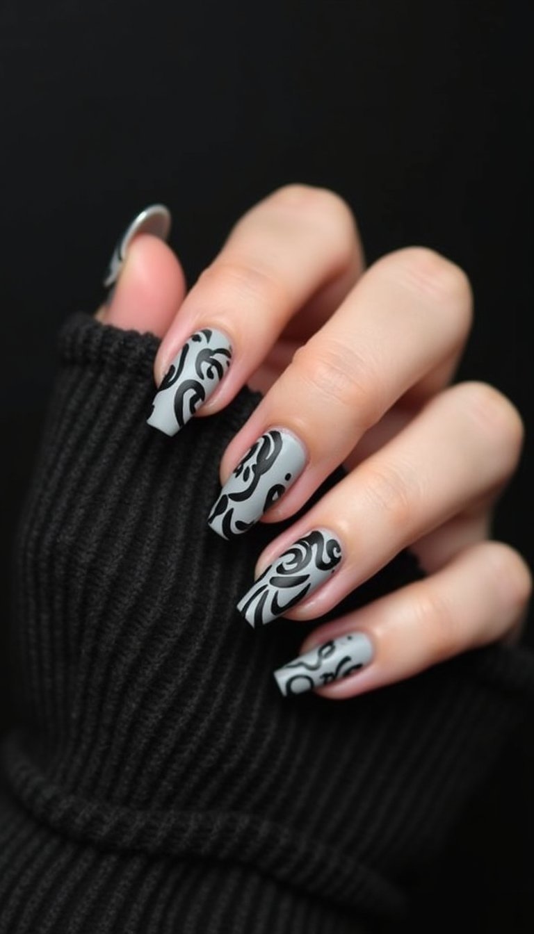 Monochrome Graphic Swirl For Chic Simplicity