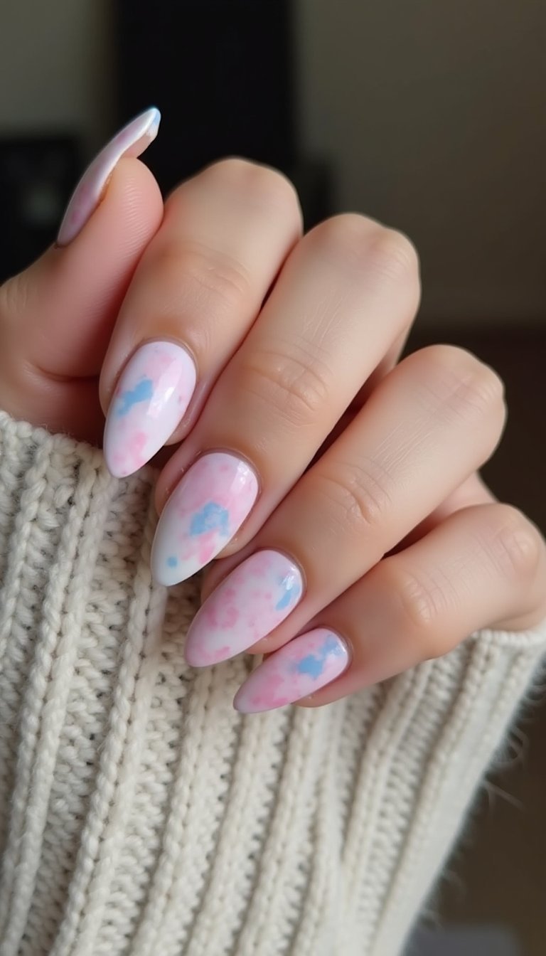 Soft Satin Pastel Swirl With Whisper Cutouts