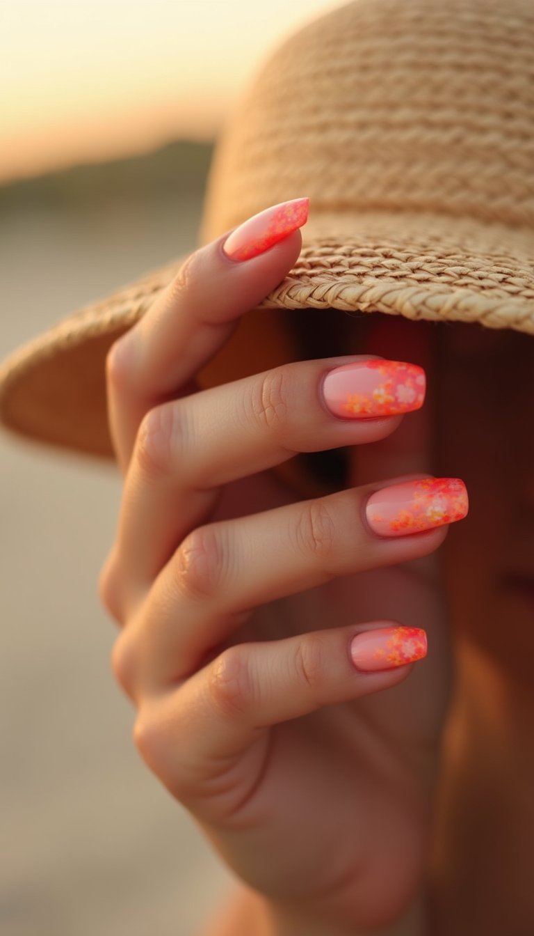 Sunset Ombre Swirl With Tiny Clear Breaks