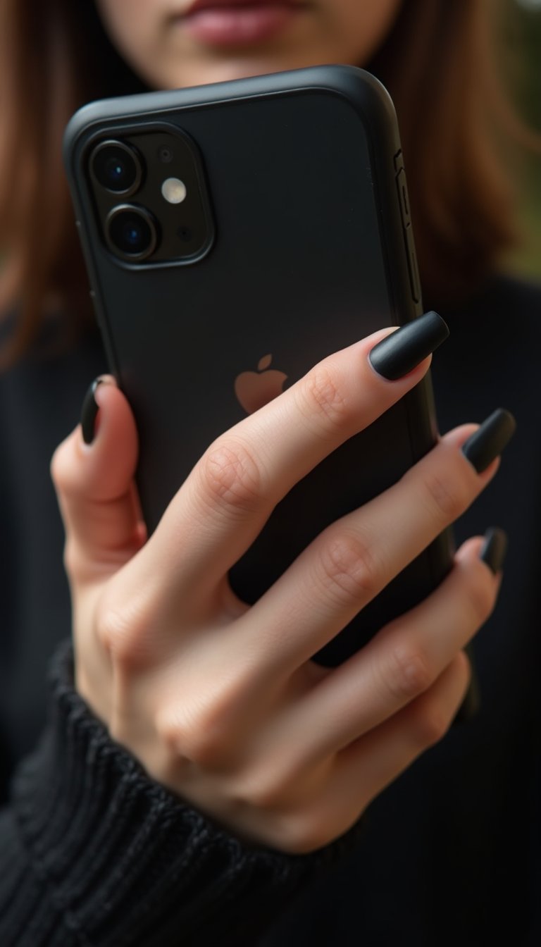 Black Matte With Glossy Tip Accent