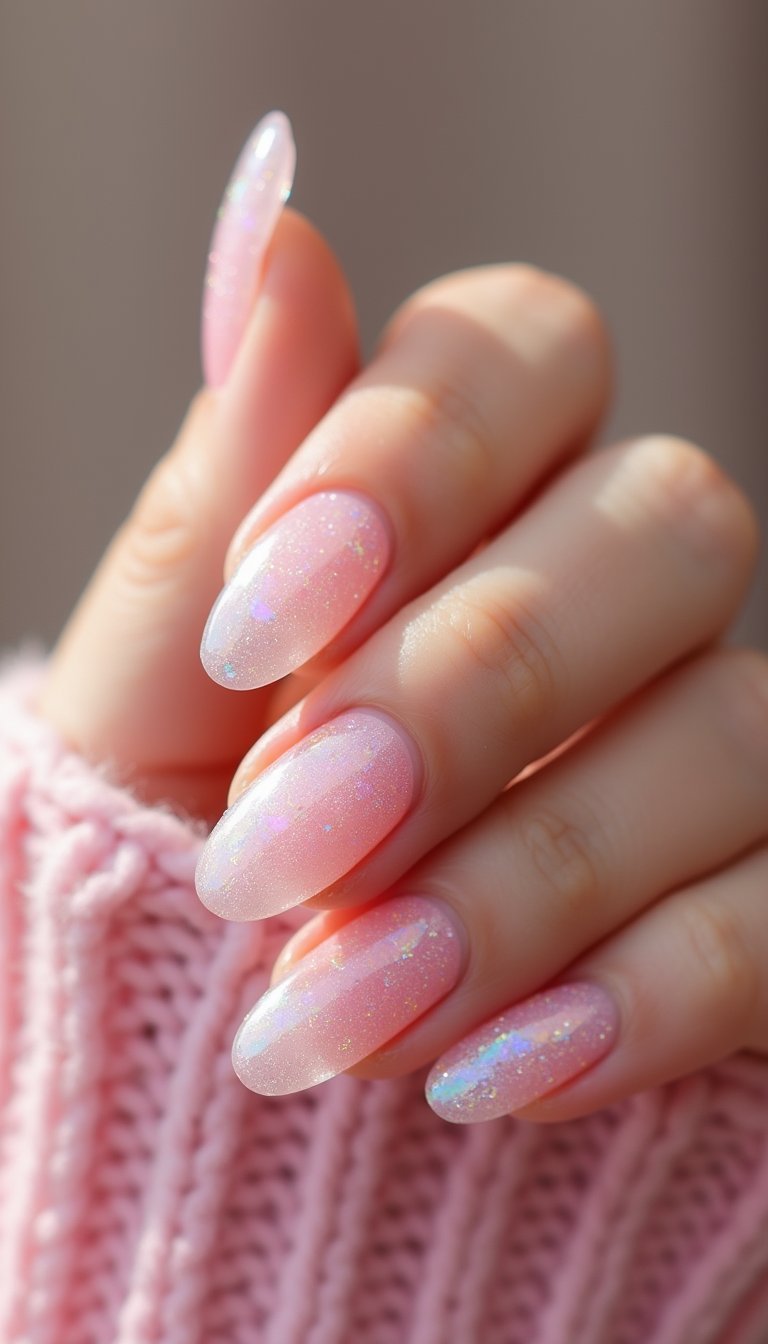 Holographic Jelly Press-Ons In Candy Shades