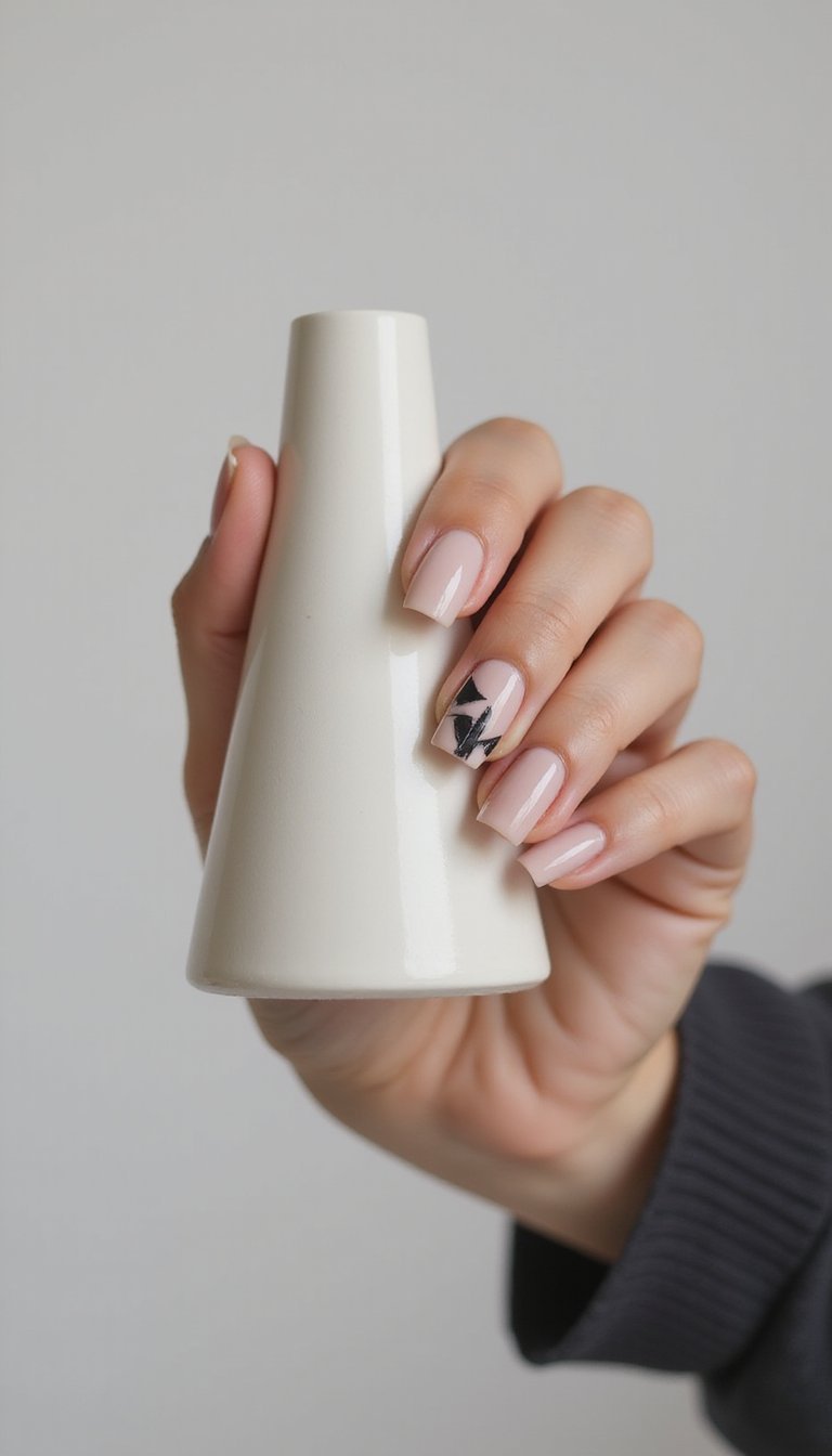 Minimal Negative Space Geometric Press-Ons