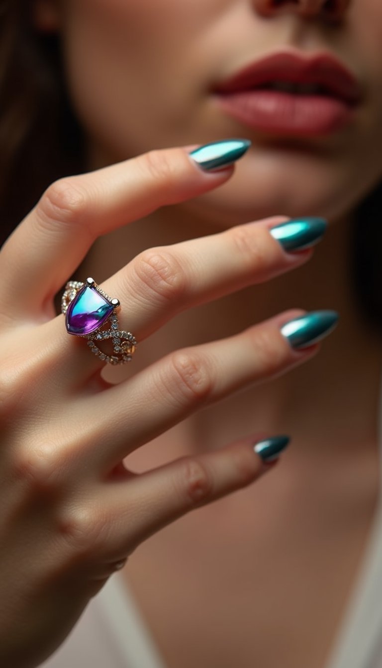 Aurora Cat-Eye Chrome For Almond Glamour