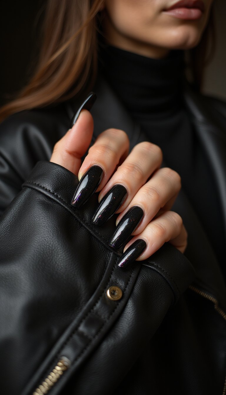 Gradient Black To Chrome Aura Edge Design