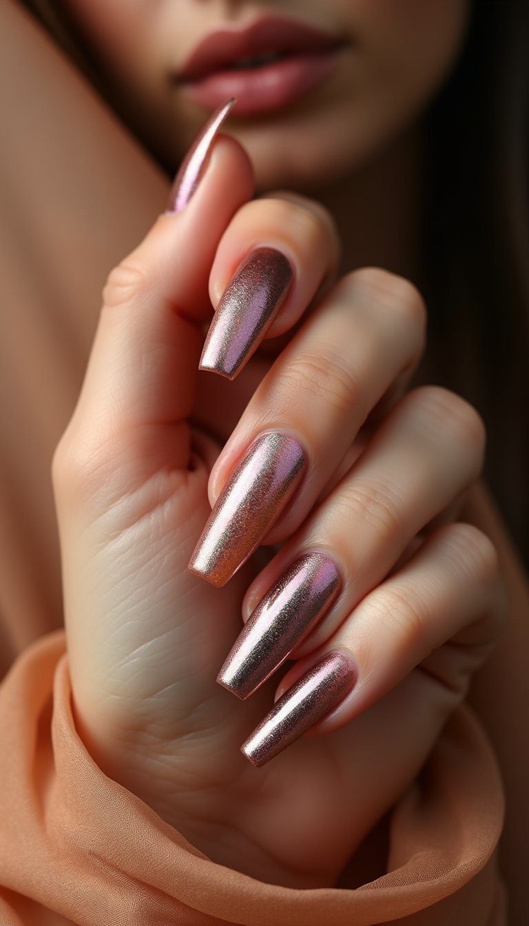 Iridescent Lava Chrome With Textured Swirls