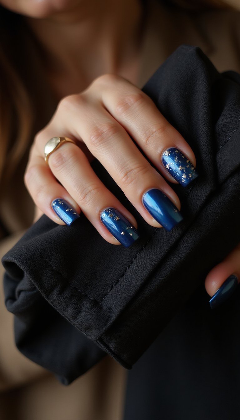 Midnight Blue Chrome Aura With Star Accents