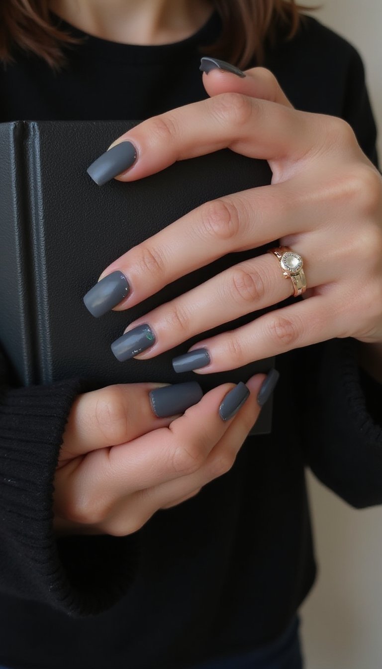 Smoky Gray Chrome Aura With Matte Contrast