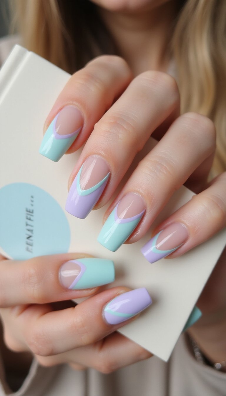 Curved Pastel Outline For Soft Tips