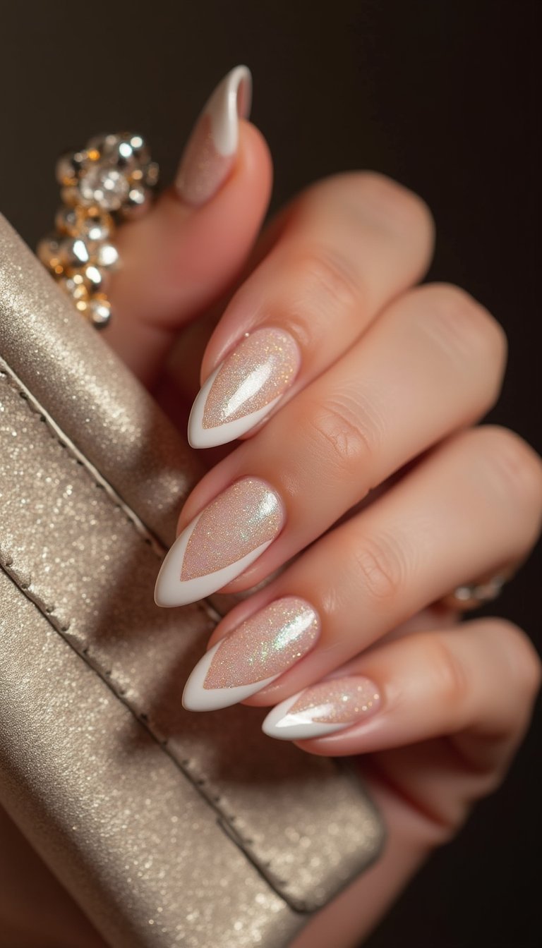 Satin Chrome V With Iridescent Flakes