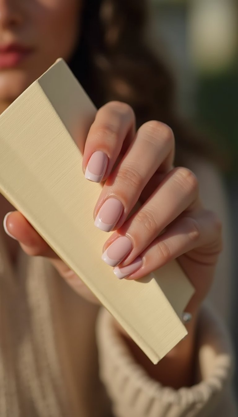 French Tip Velvet Cat Eye With Sheer Base