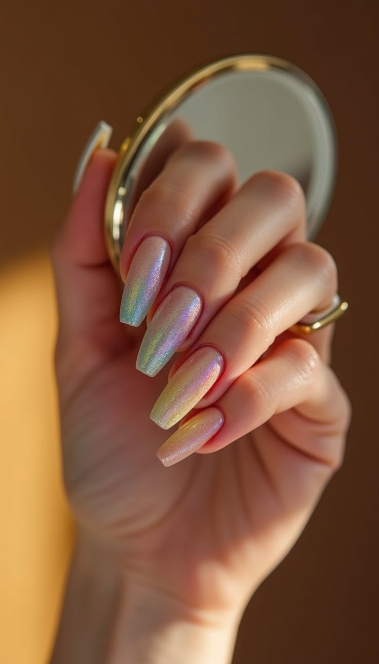 Holographic Velvet Cat Eye Rainbow Shift Magic