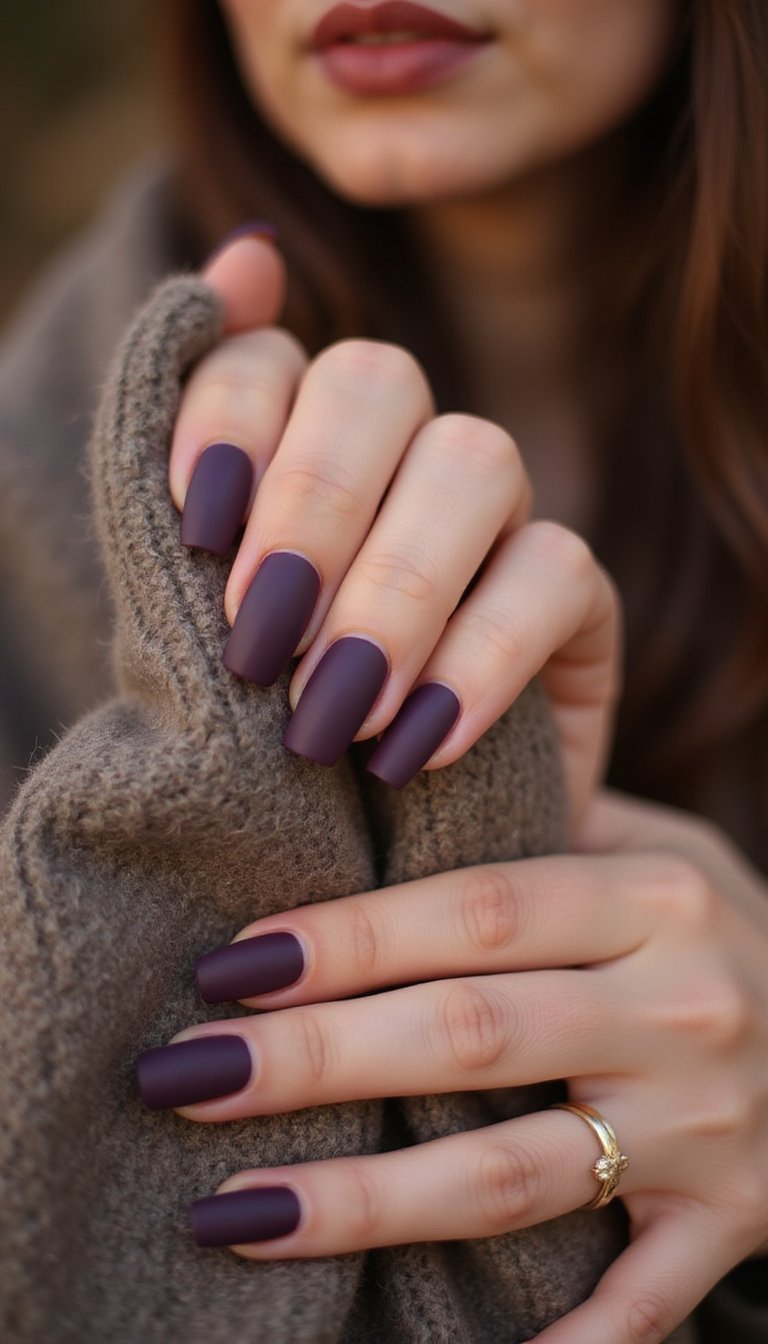Smoky Plum Velvet Cat Eye With Matte Top Coat