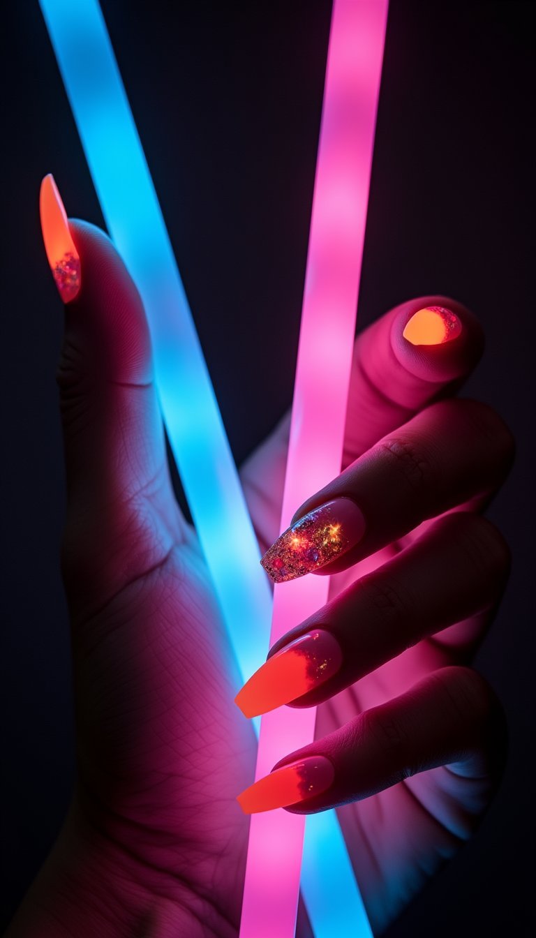 LED Accent Nail With Tiny Light Inserts