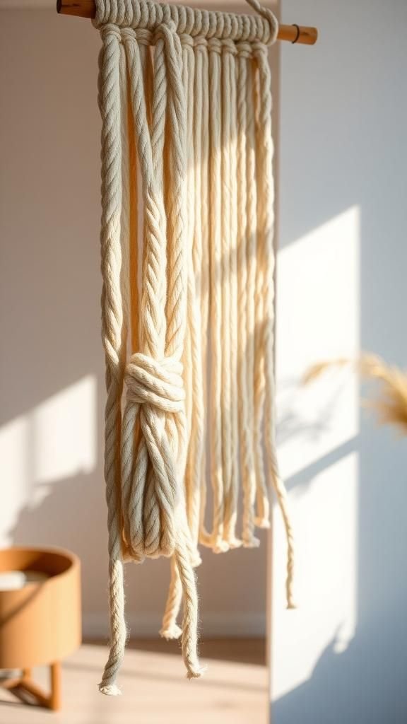 Chunky cord statement piece with neutral dyes