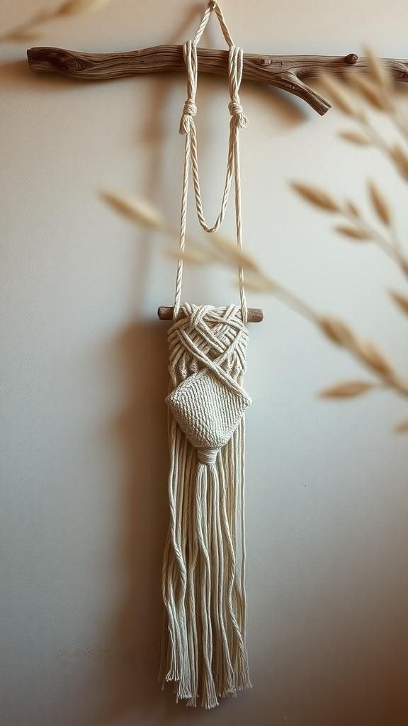 Natural driftwood hanger for rustic charm