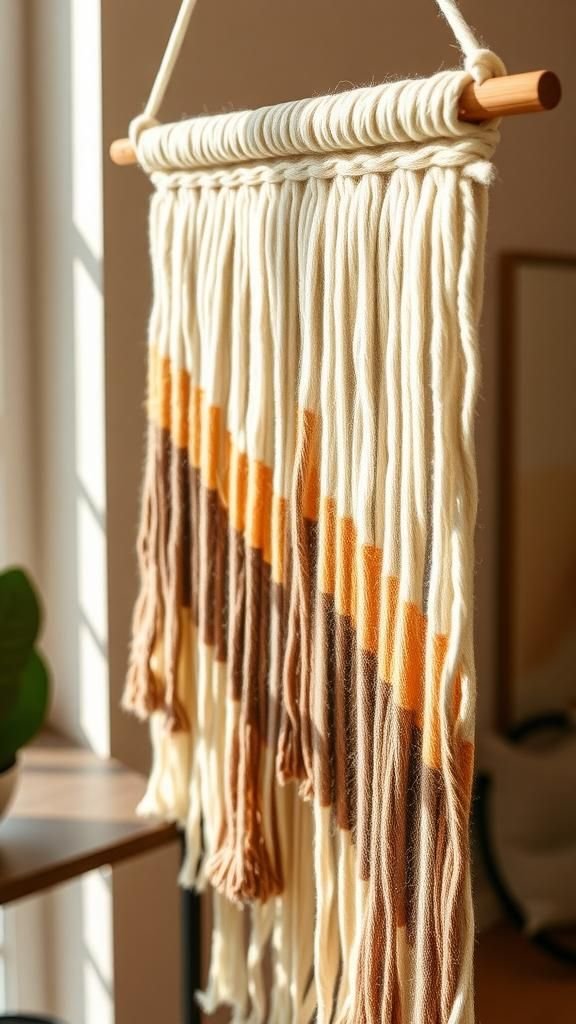 Tonal ombré yarn accents for soft color flow
