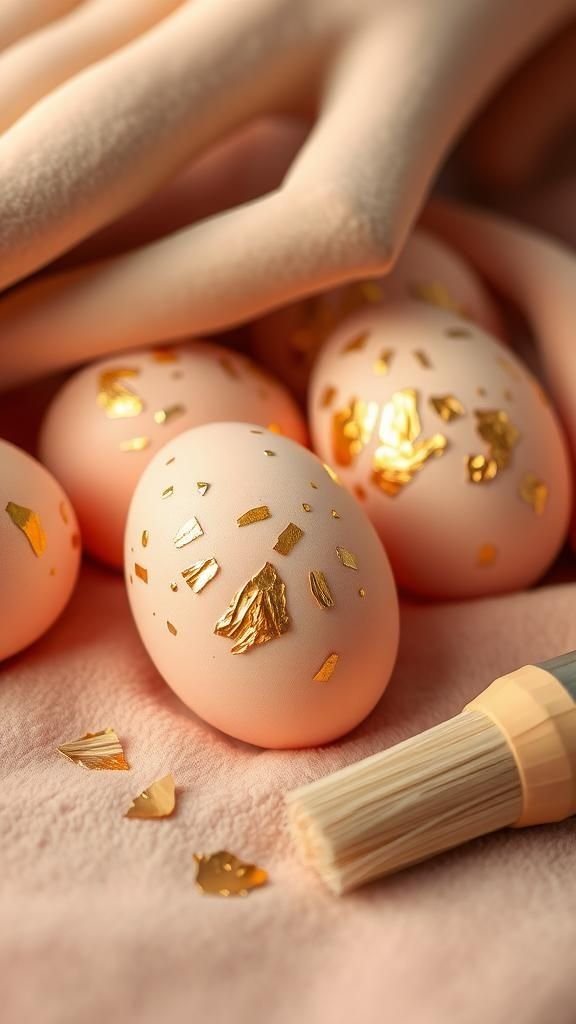 Delicate gold leaf accents for a luxe touch