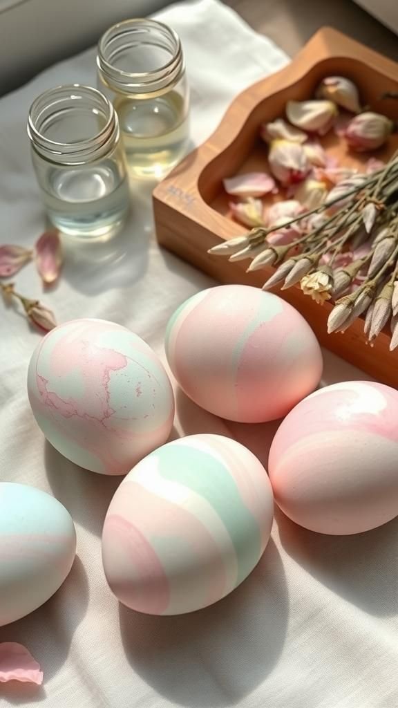Soft Pastel Watercolor Swirl for Easter Eggs