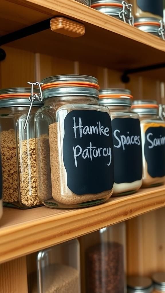 Chalkboard pantry labels that feel homey