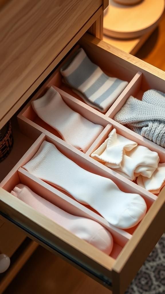 Drawer dividers from felt and cardboard