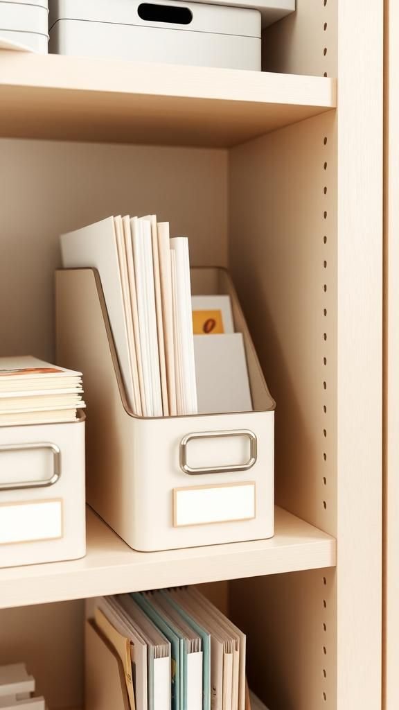 Magazine holders turned into vertical file towers