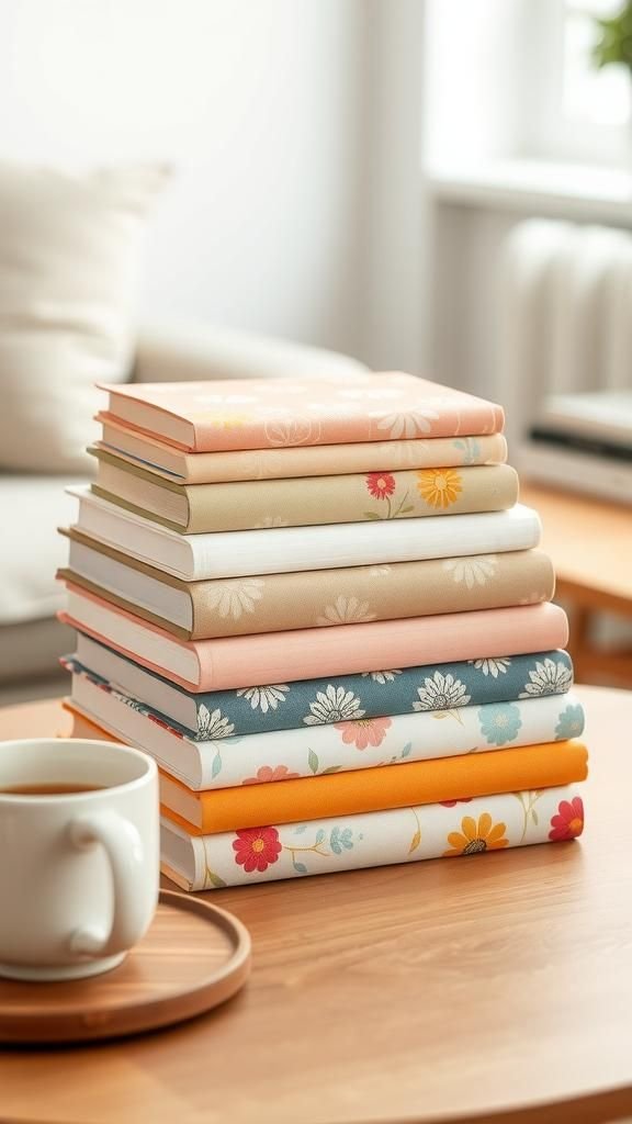 Decorative book covers using scrapbook paper