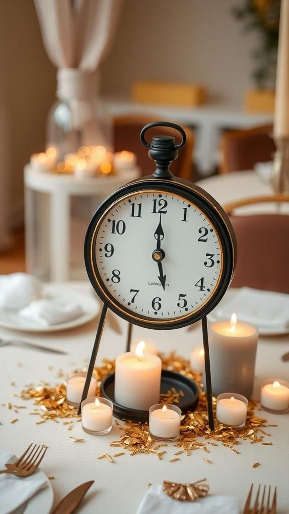 Clock face centerpiece with movable hands
