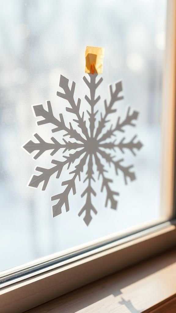 Classic folded snowflakes with imperfect edges