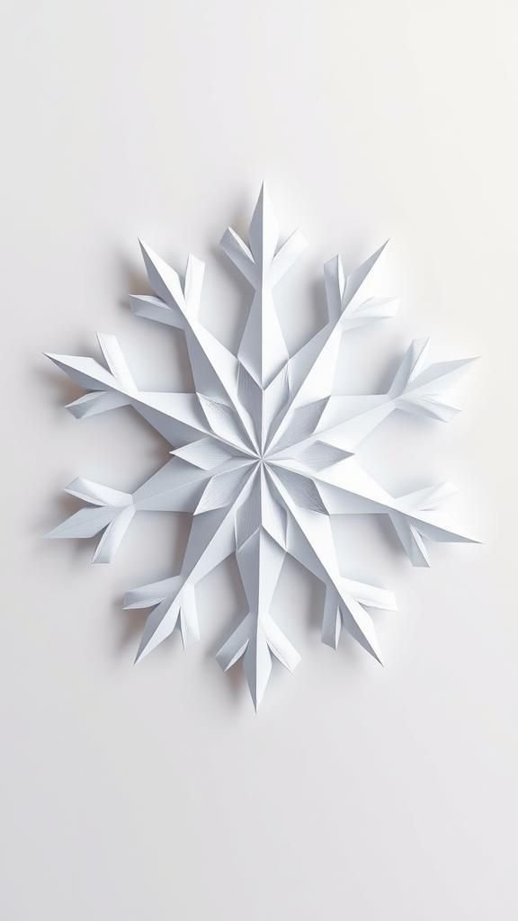 Modular origami snowflake with repeating units