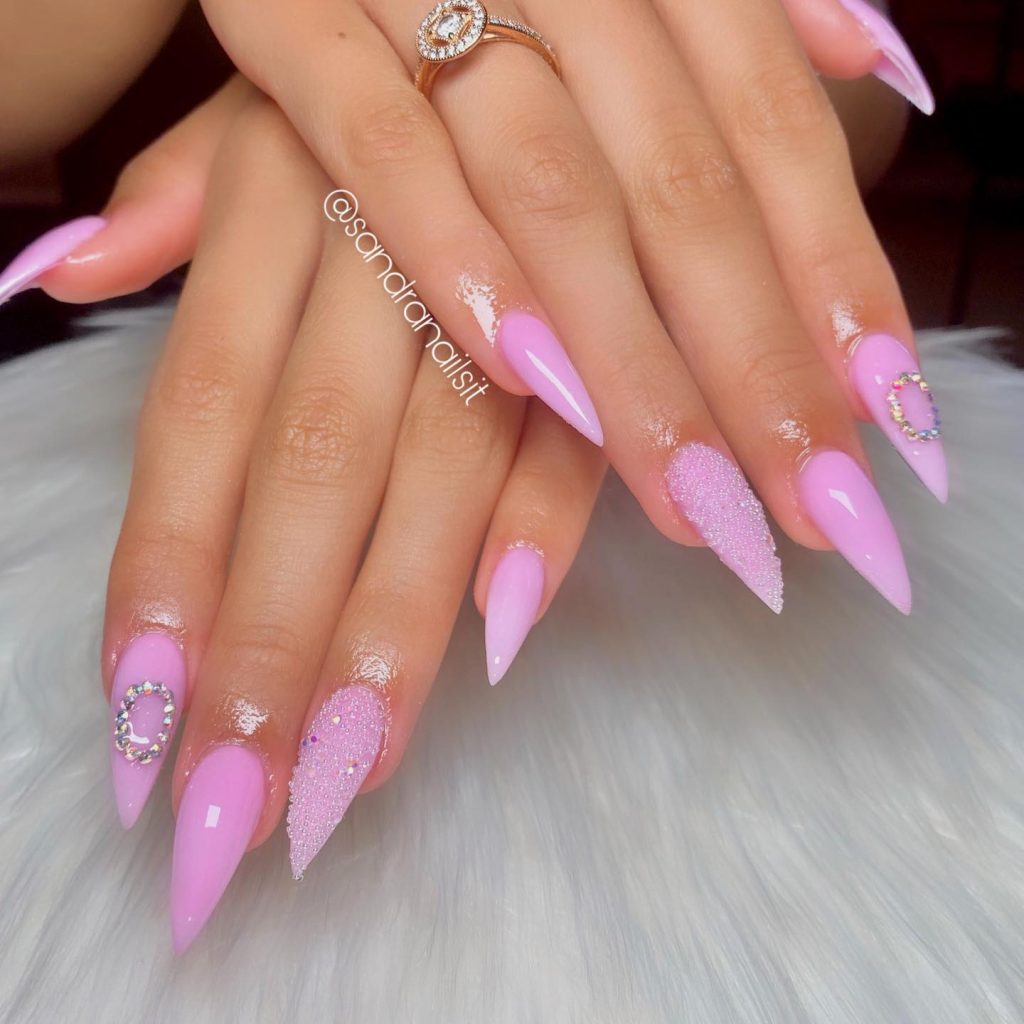 00014 Pink Stiletto Nails