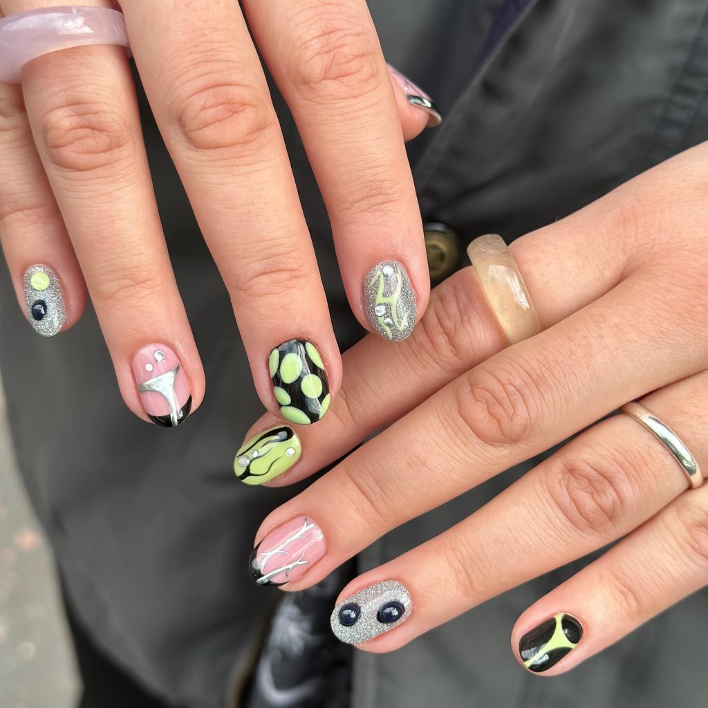 12 Short Maximalist Nails