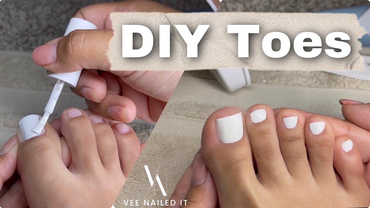 french tip toe nails