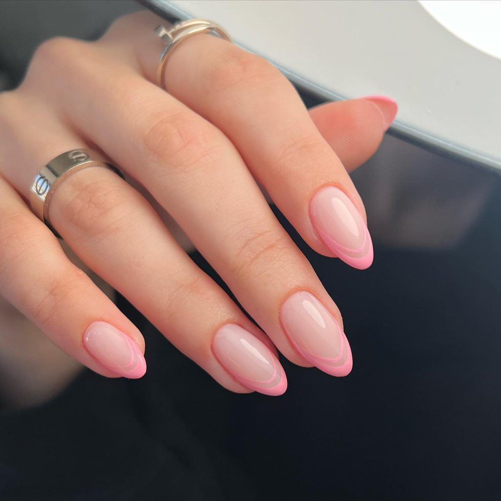 3 Colored French Tip Nails