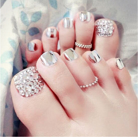 wedding toe nails