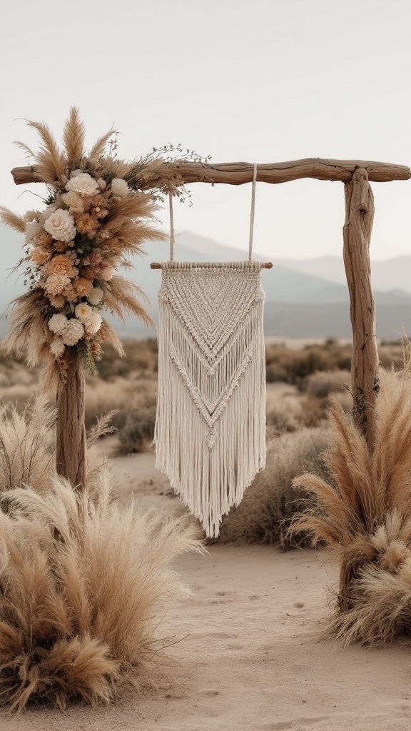 bohemian macrame arch 2