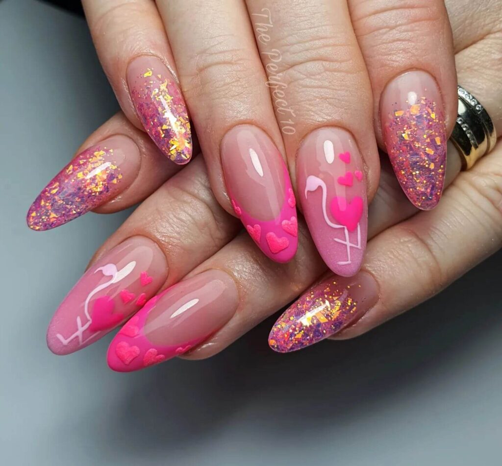 flamingo nails 16