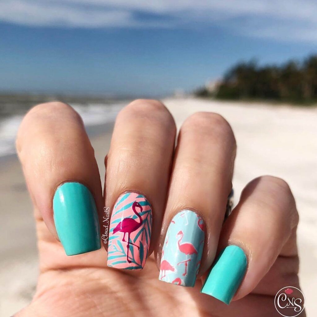 flamingo nails 17