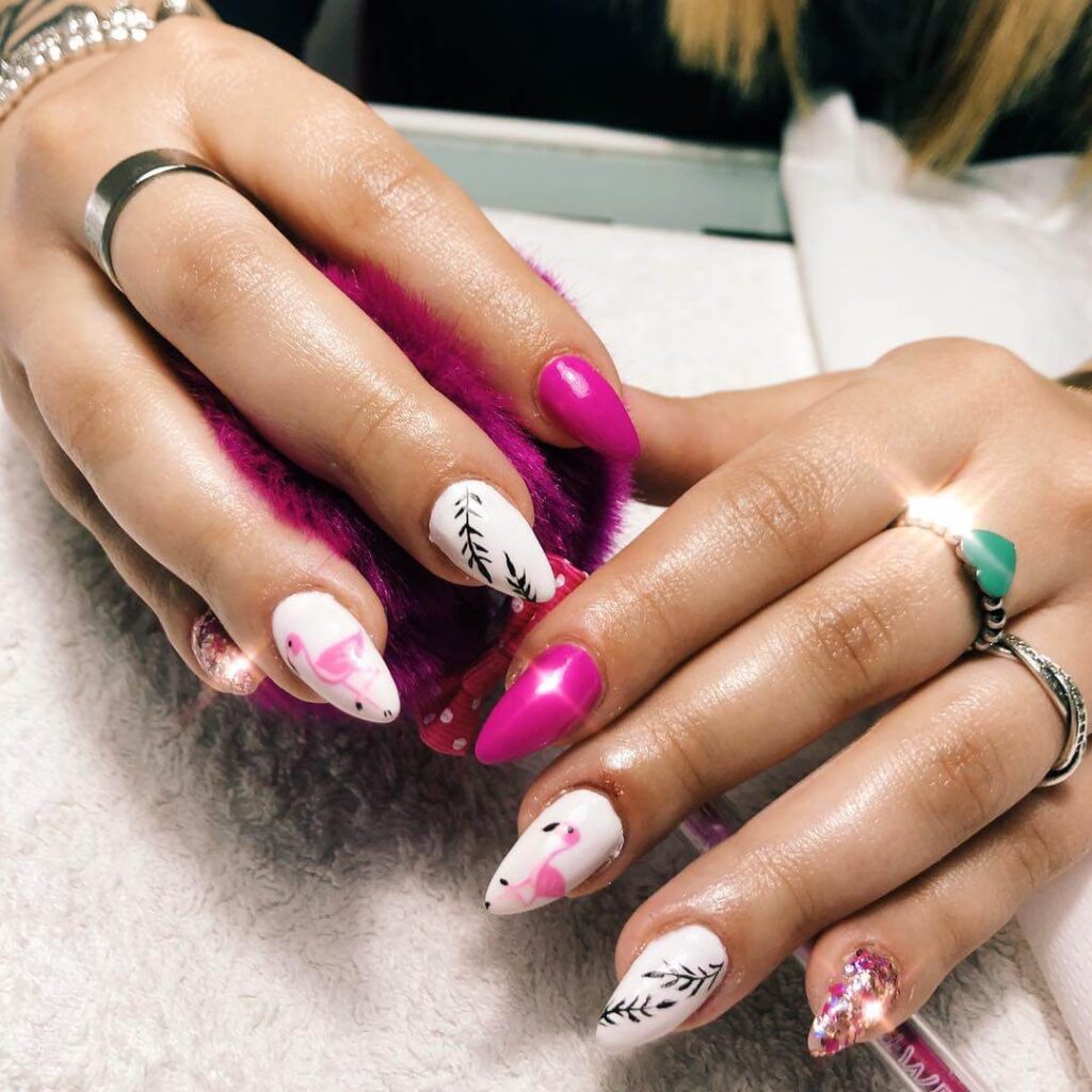 flamingo nails 6
