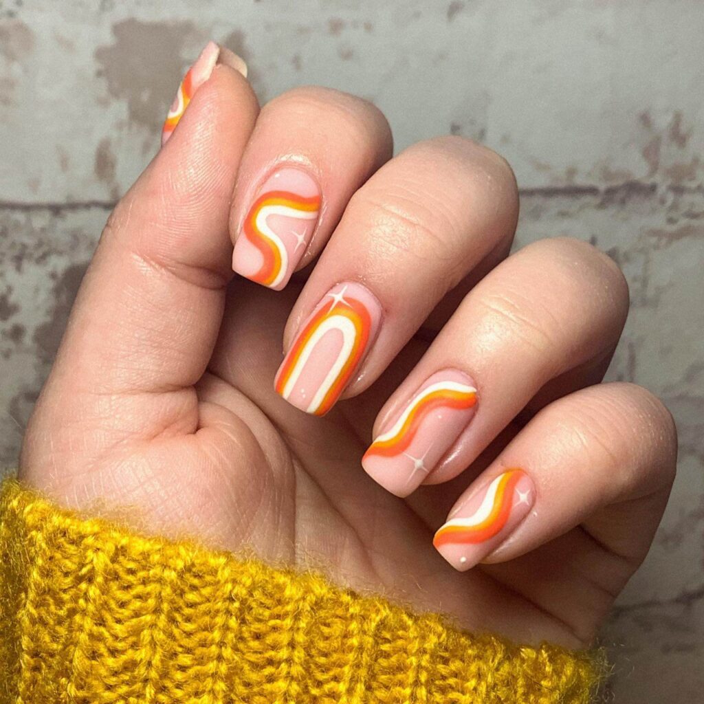 orange nails 4