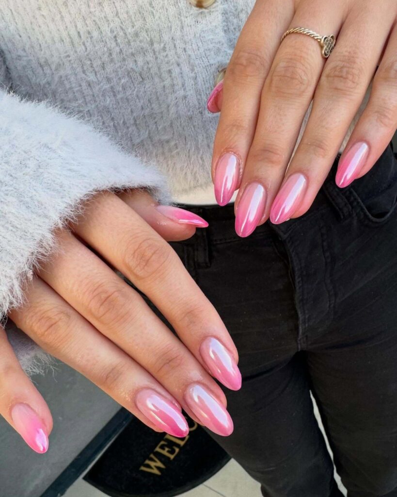 pink ombre nails 13