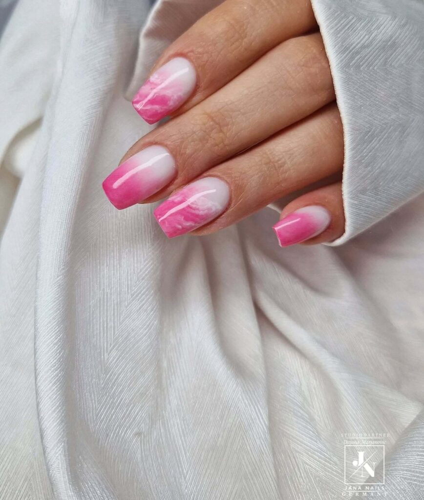 pink ombre nails 14