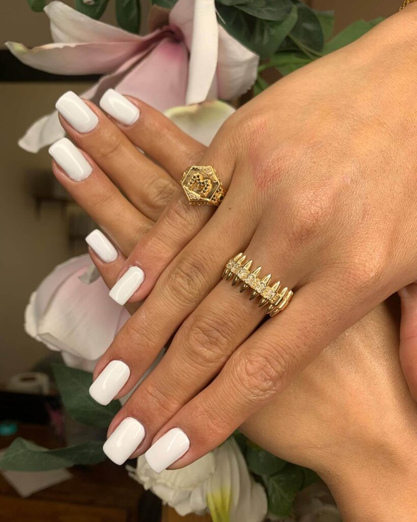white nails 16