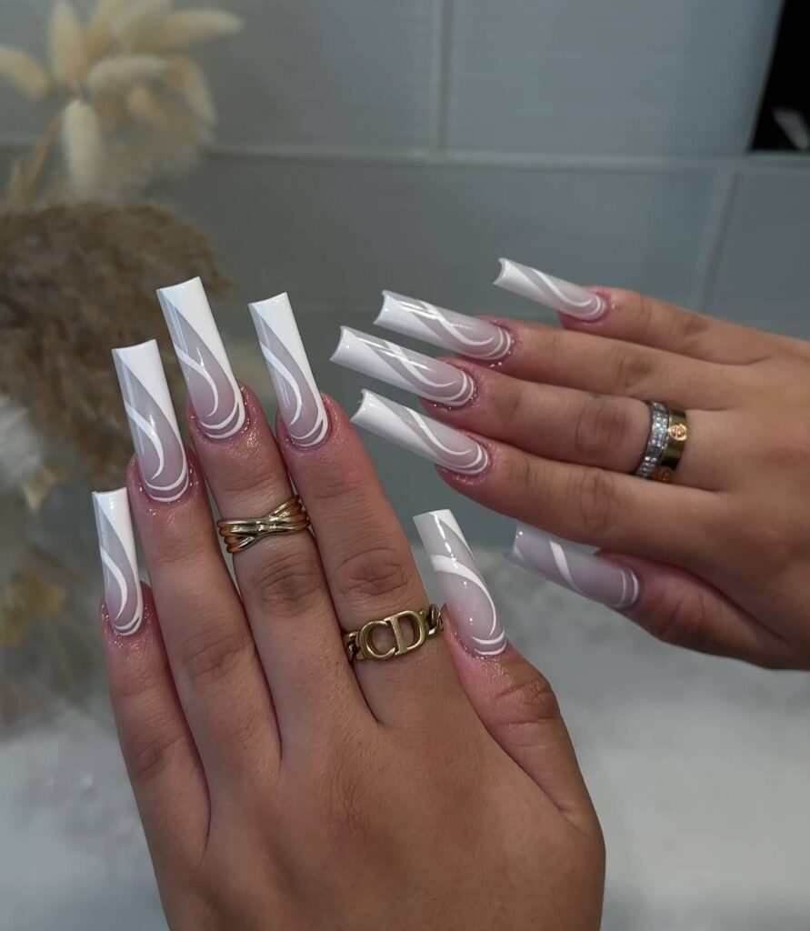 white nails 24