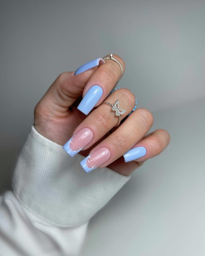 00001 Milky Blue Nails