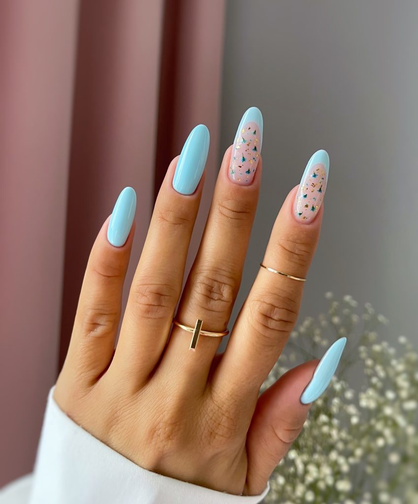 00002 Milky Blue Nails