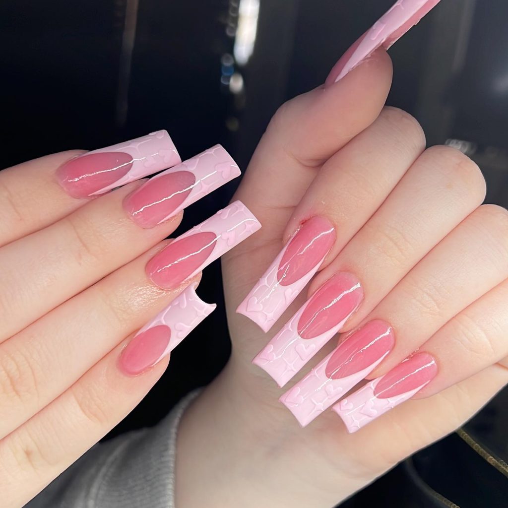 00004 Pink On Pink French Nails