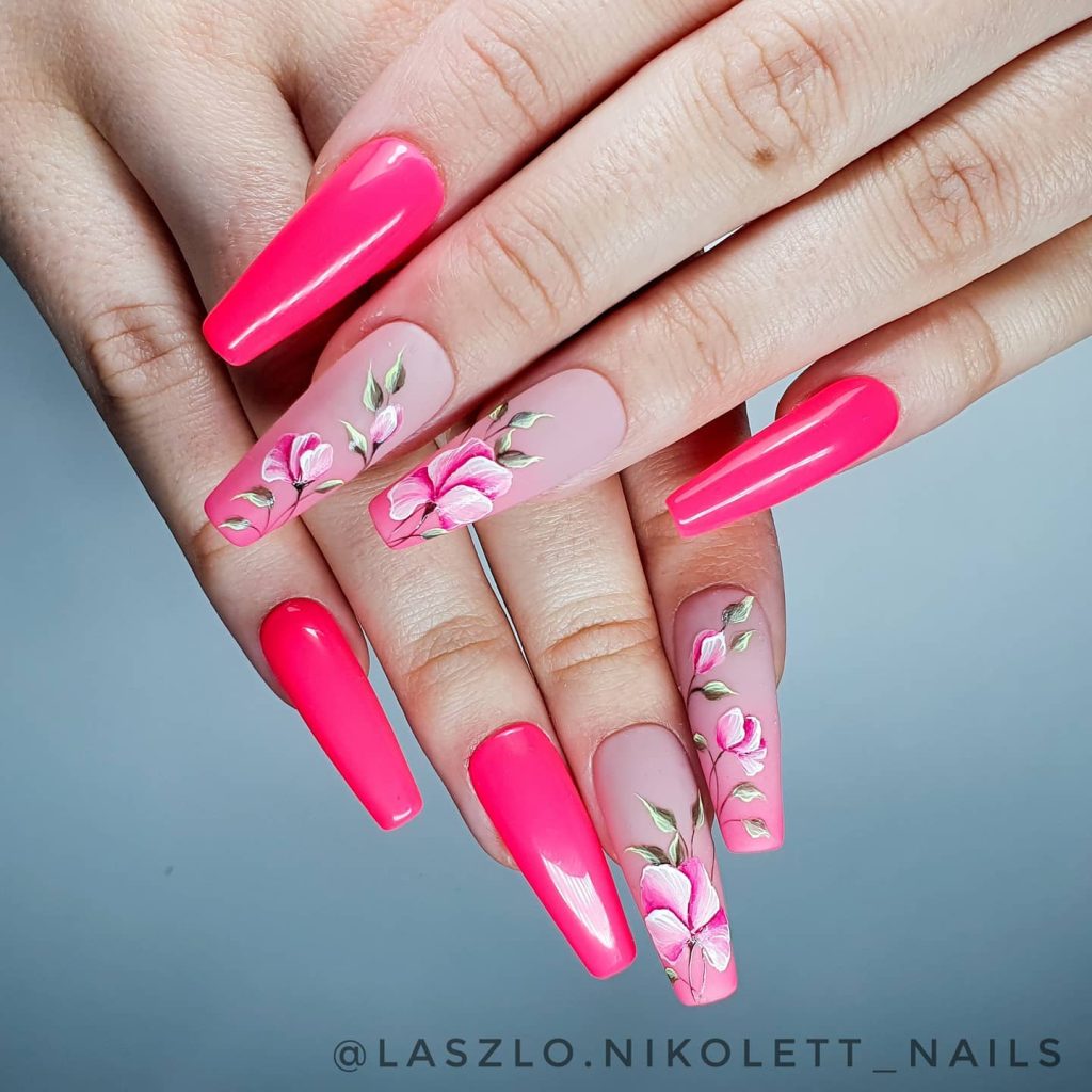 00007 Pink Coffin Nails