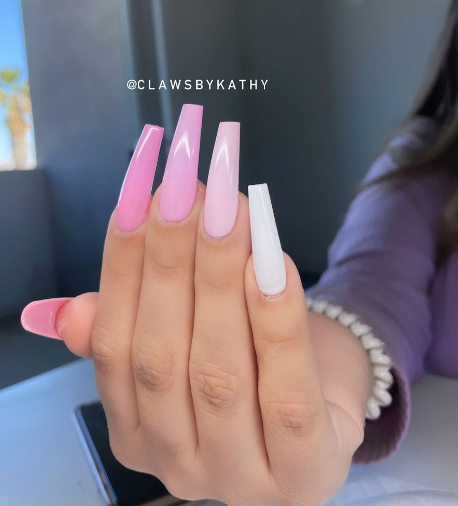 00008 Pink Coffin Nails