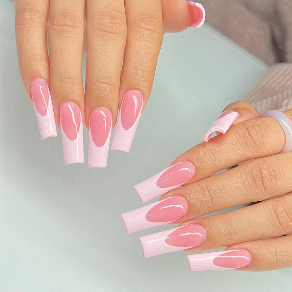 00009 Pink Coffin Nails